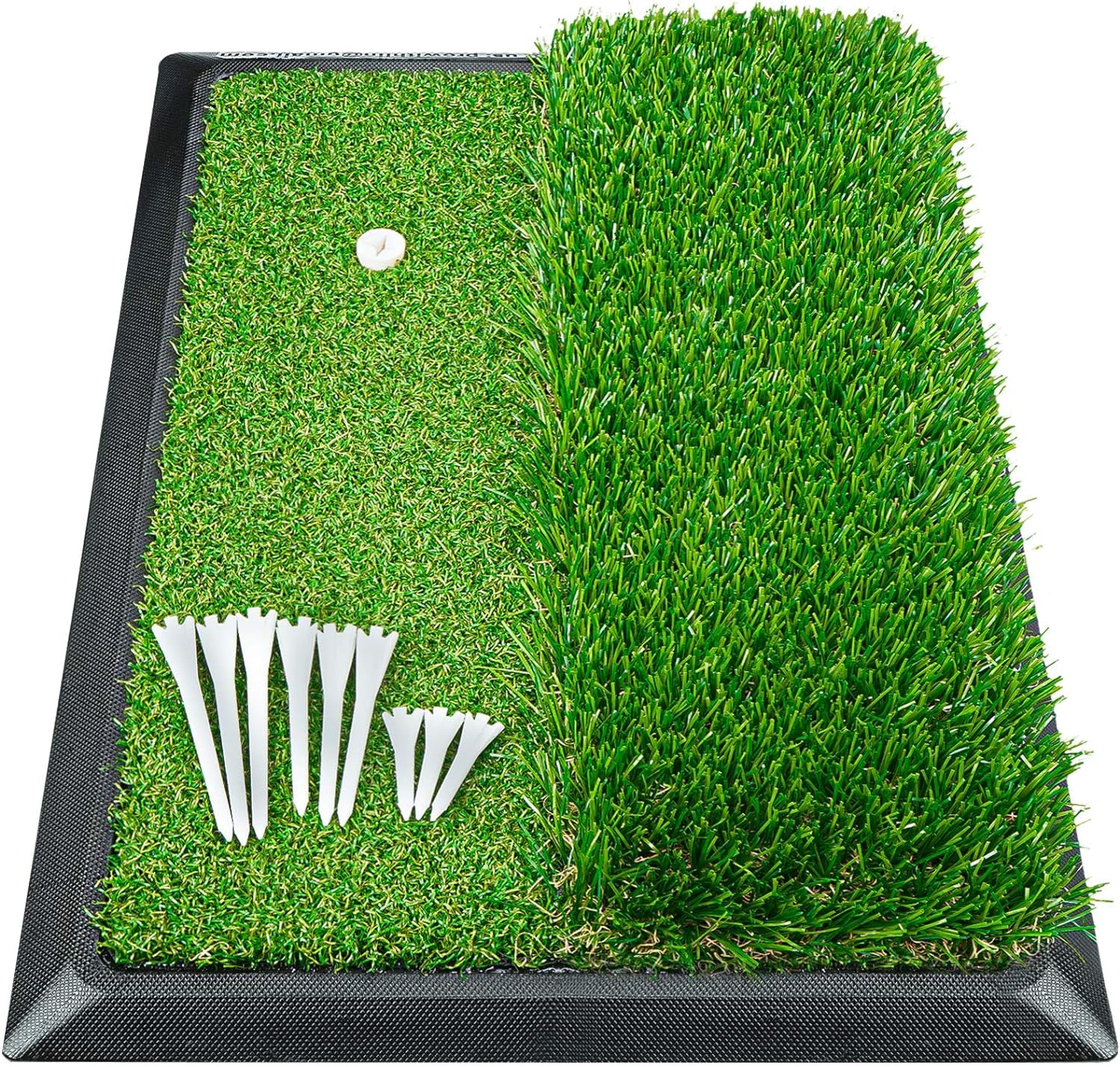 Golf Hitting Mat, Golf Mats for Home Use - Heavy Duty Rubber Base Golf Putting Green, Mini Golf Practice Training Aid - Premium Turf for Indoor and Outdoor, Golf Accessories Golf Gift for Men