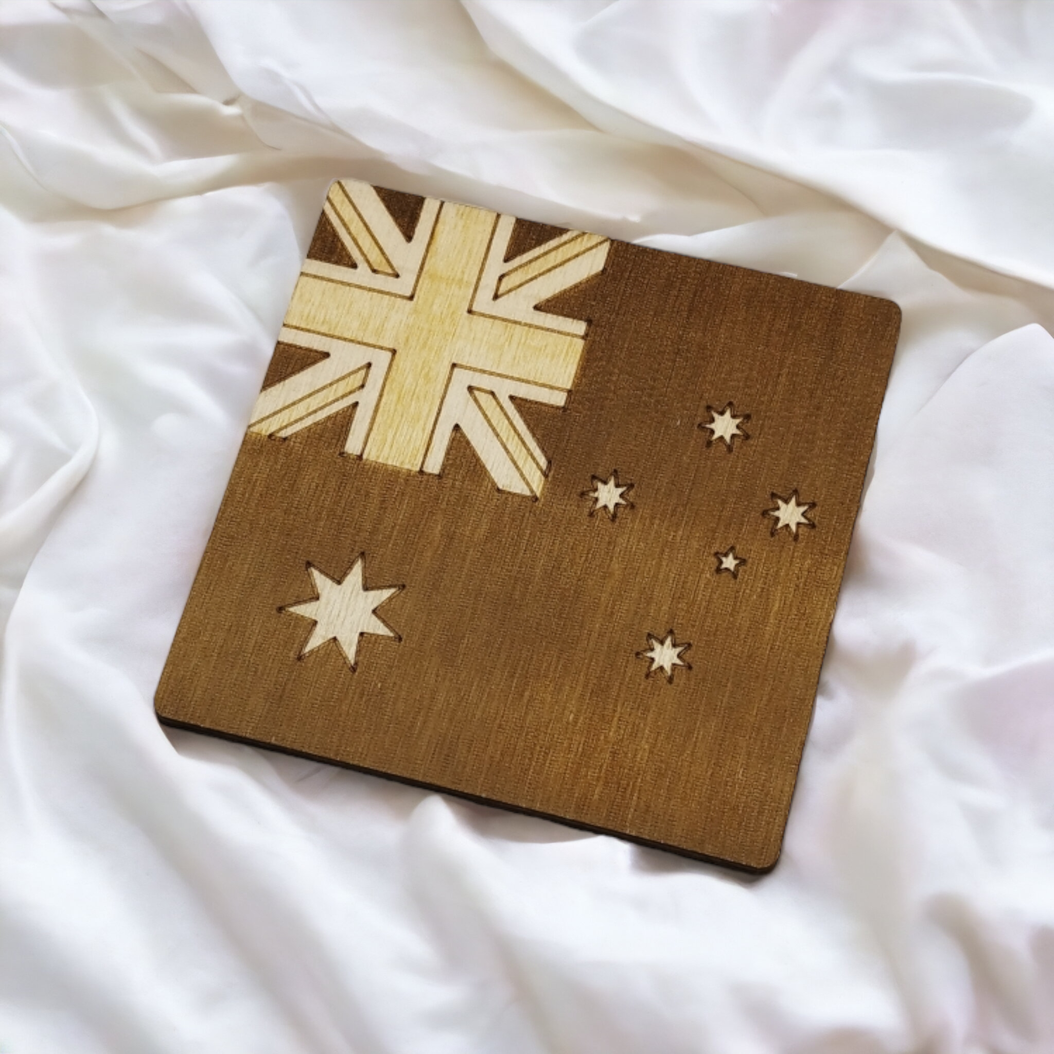 Flags Wooden Coasters - Handmade Gift - Housewarming - Wood Kitchenware