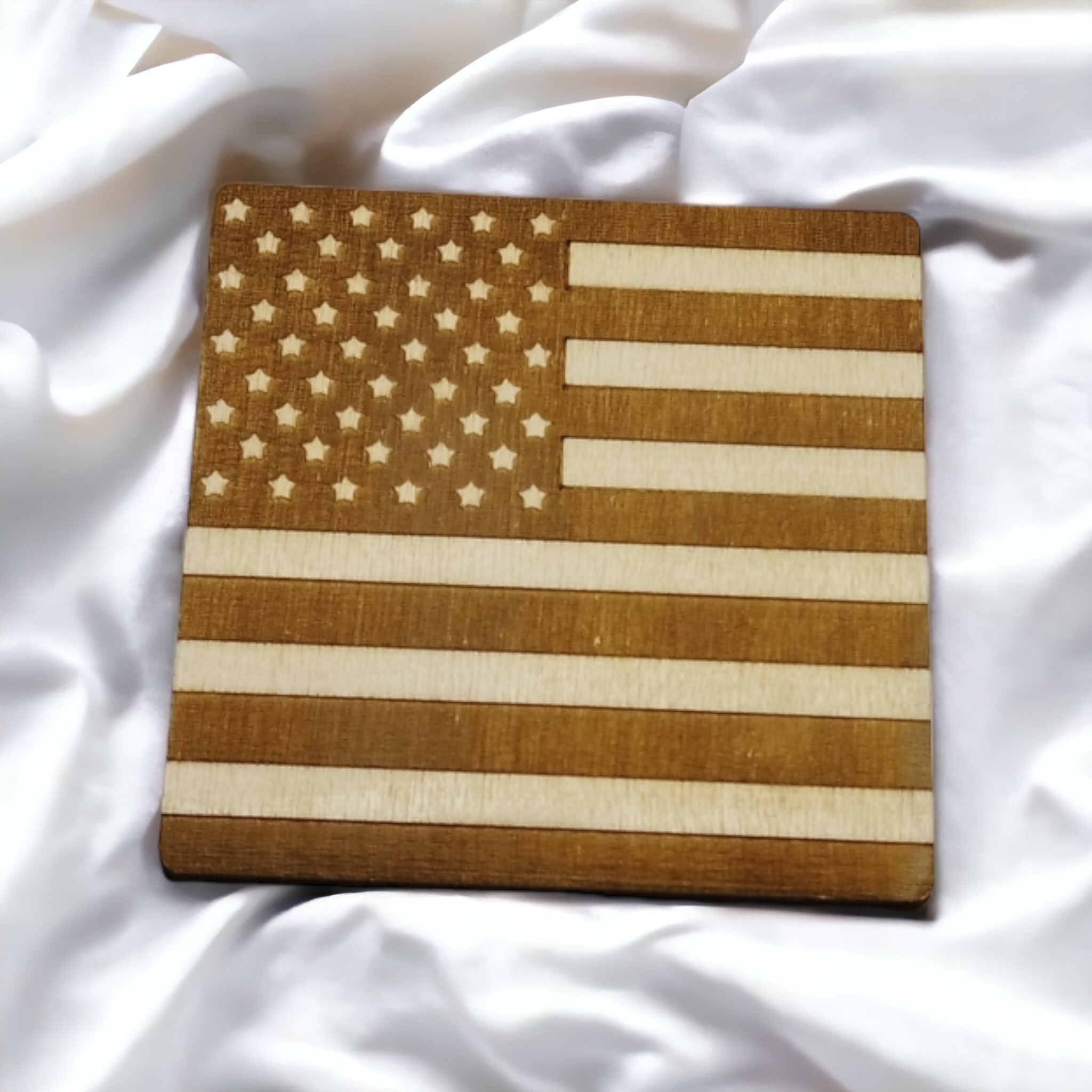 Flags Wooden Coasters - Handmade Gift - Housewarming - Wood Kitchenware