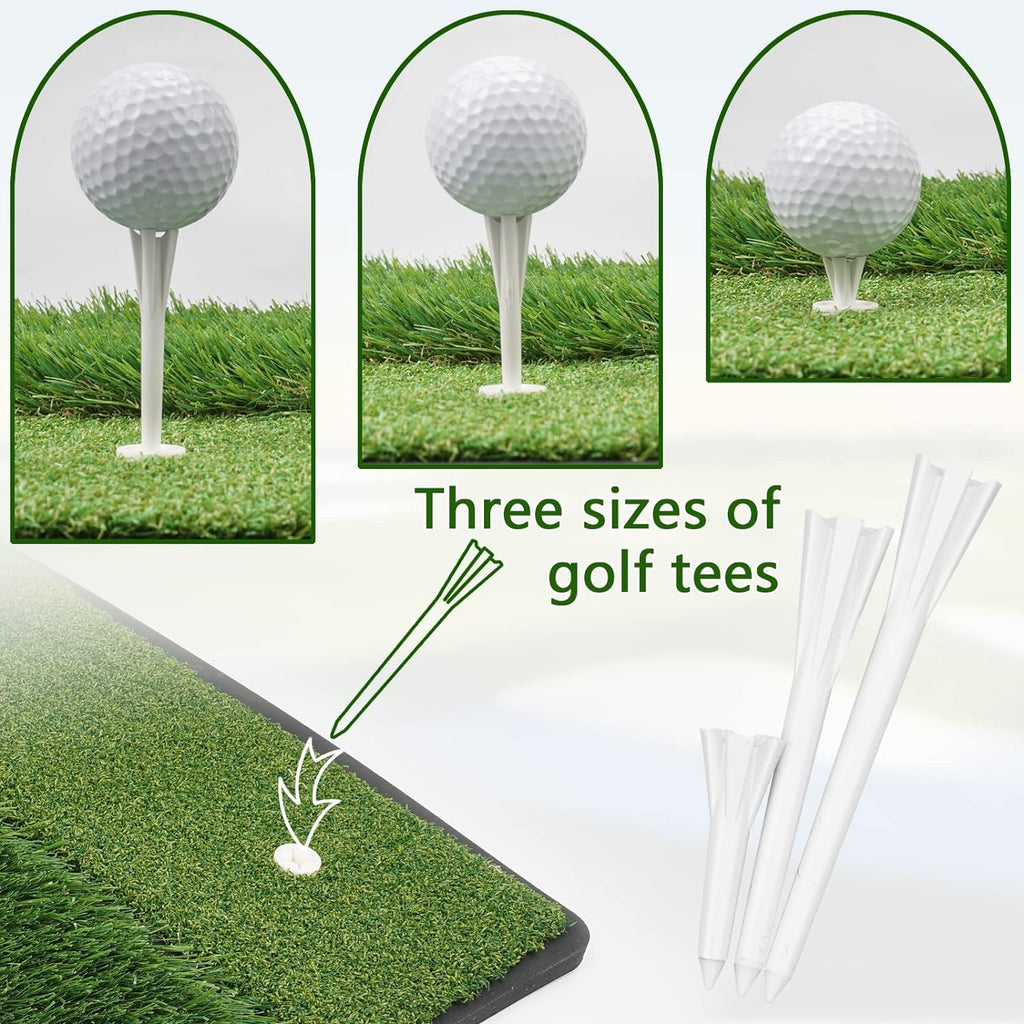 Golf Hitting Mat, Golf Mats for Home Use - Heavy Duty Rubber Base Golf Putting Green, Mini Golf Practice Training Aid - Premium Turf for Indoor and Outdoor, Golf Accessories Golf Gift for Men